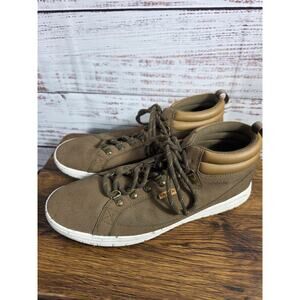 Saola Men's Baikal mid white Sneakers brown Canvas ECO friendly men's 9.5